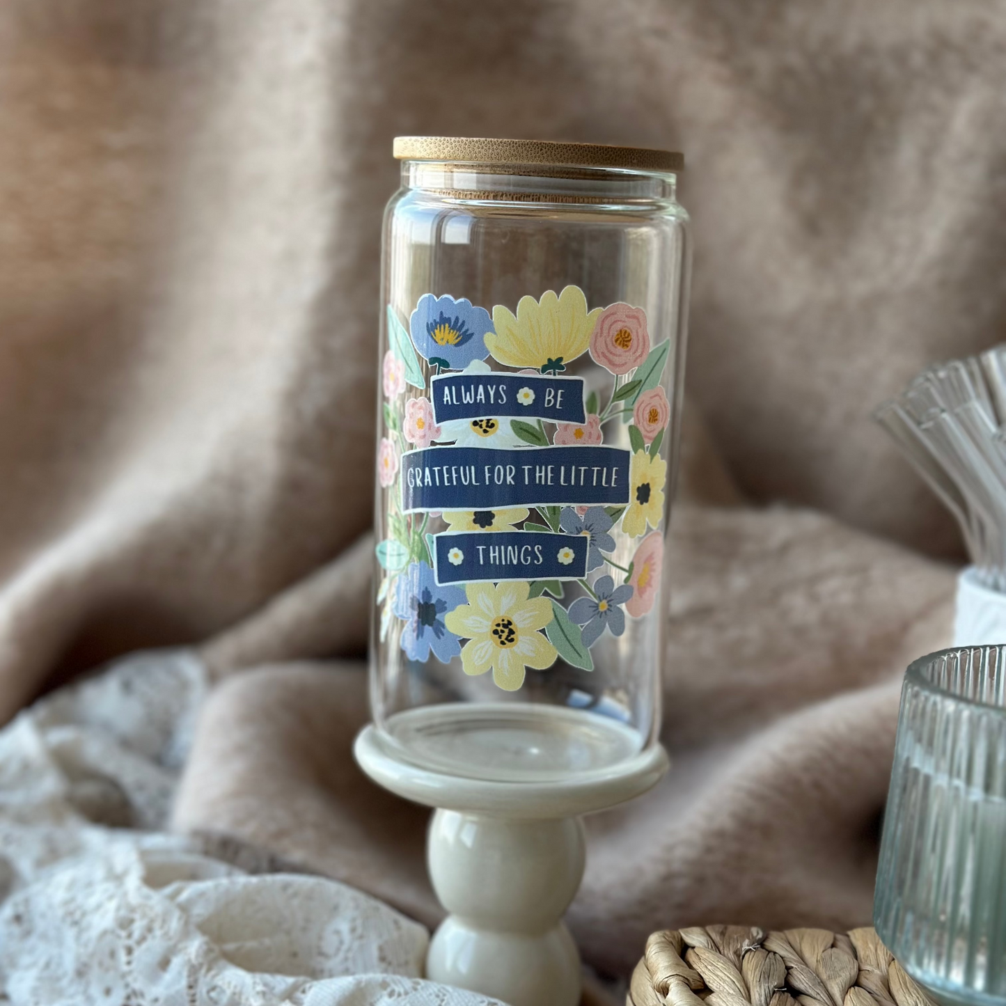 Always Be Grateful - Glass Cup