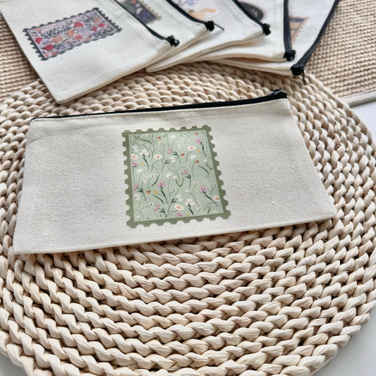 Green Spring Zipper Pouch