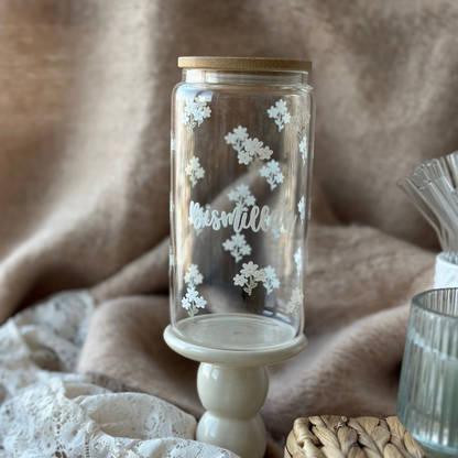 Bismillah Floral - Glass cup