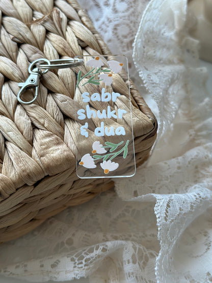 Sabr Shukr & Dua - Acrylic Keychain | Eid Gifts