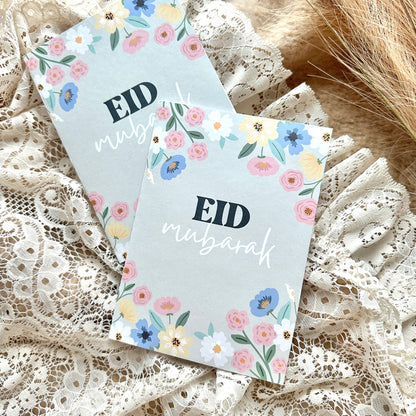Eid Mubarak Green Floral - Greeting Card | Eid Gifts