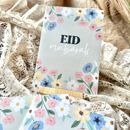 Eid Mubarak Green Floral - Greeting Card | Eid Gifts