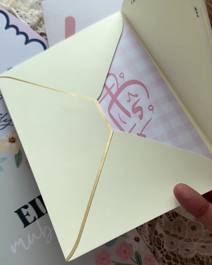 Pink Gingham Eid Mubarak- Greeting Card | Eid Gifts
